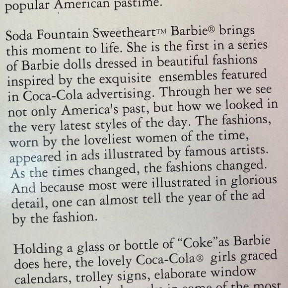 “Soda Fountain Sweetheart” Barbie (NIB) - Picture 10 of 10